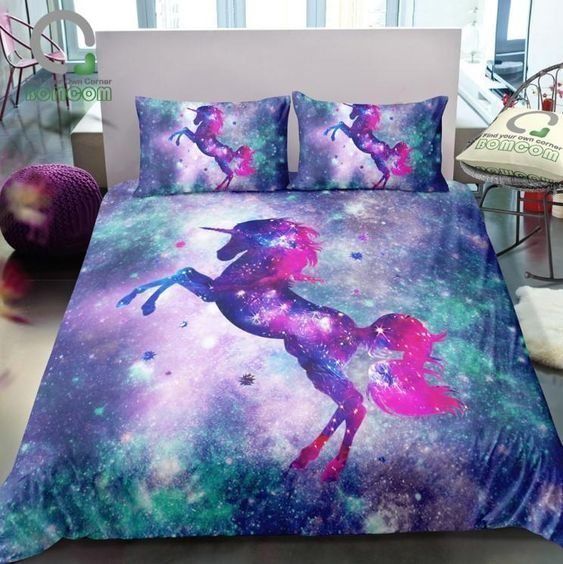 Unicorn Cotton Bed Sheets Spread Comforter Bedding Set