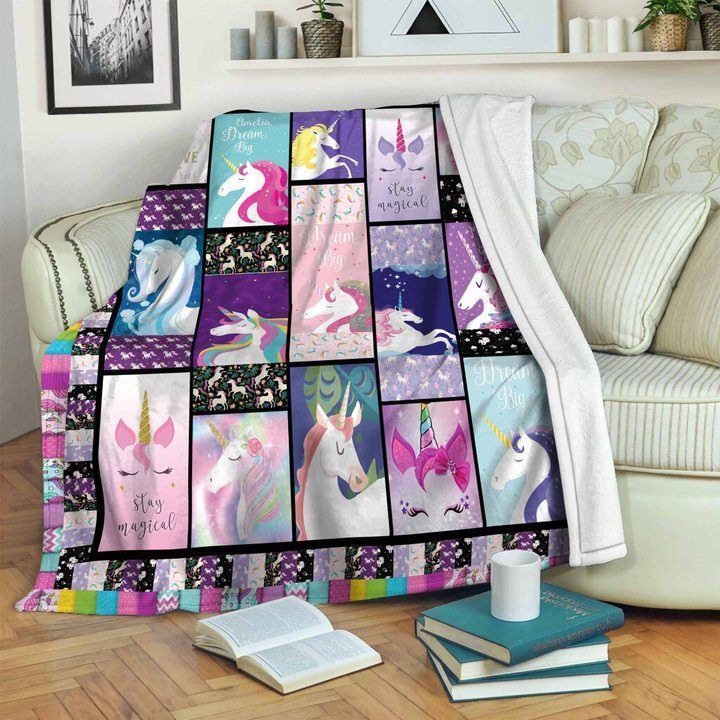 Unicorn Sherpa Fleece Blanket