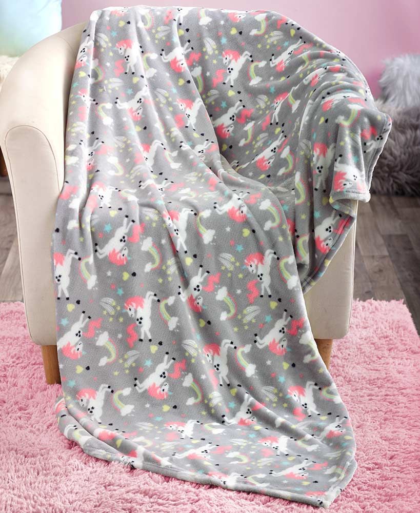 Unicorn Sherpa Fleece Blanket