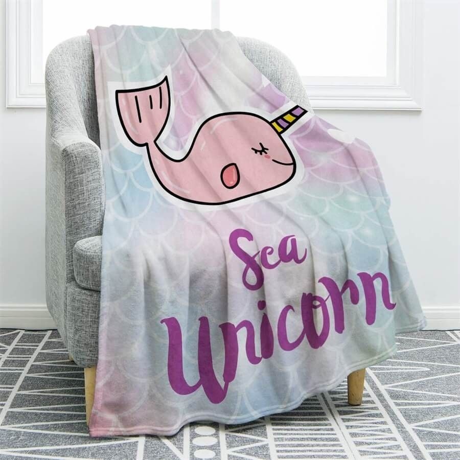 Unicorn Sherpa Fleece Blanket