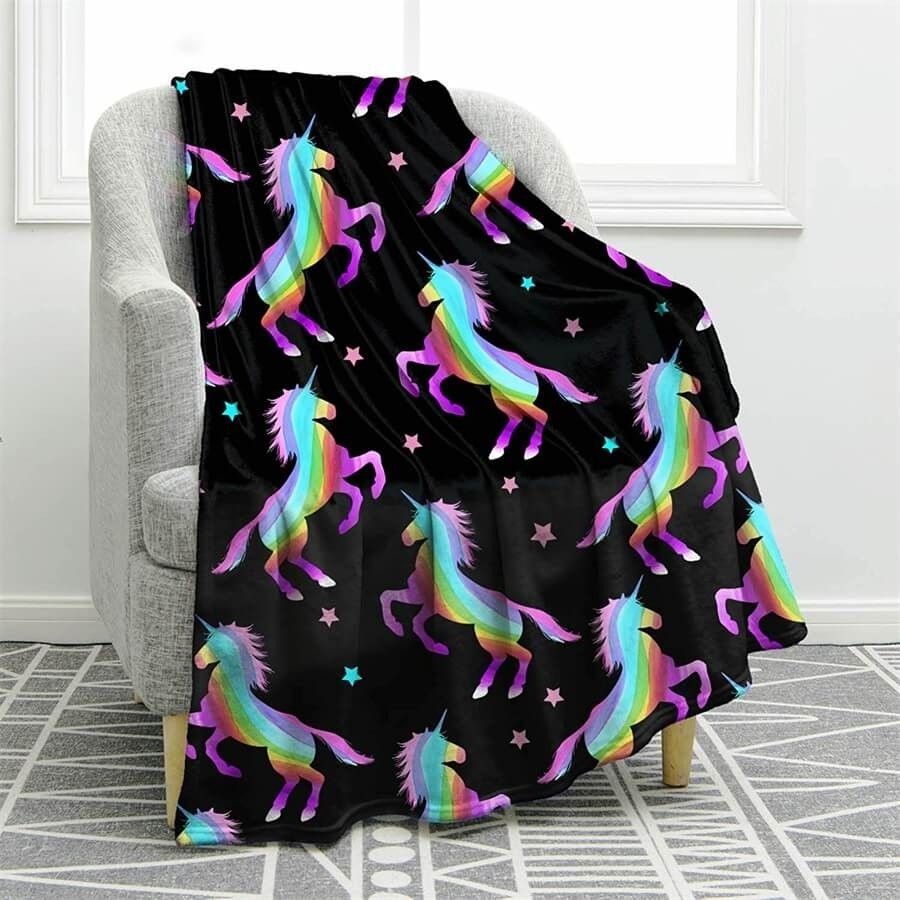 Unicorn Sherpa Fleece Blanket