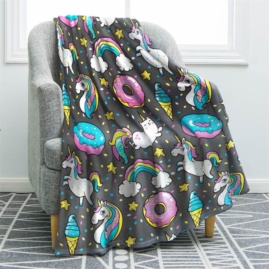 Unicorn Sherpa Fleece Blanket