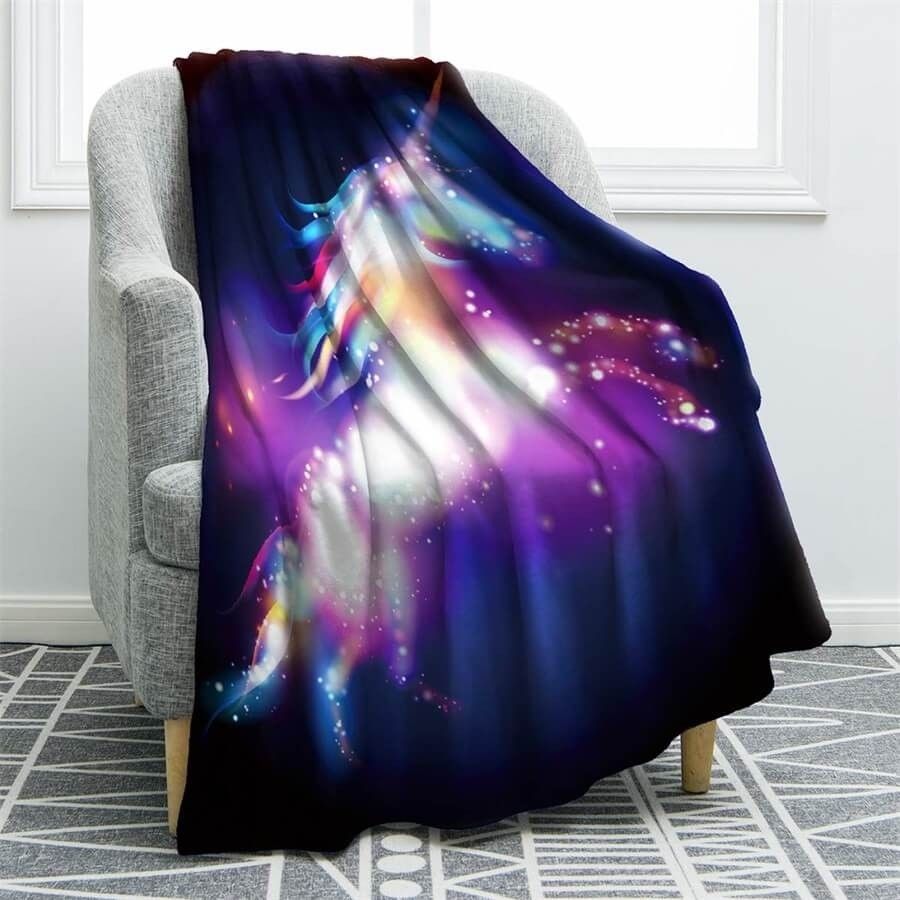 Unicorn Sherpa Fleece Blanket