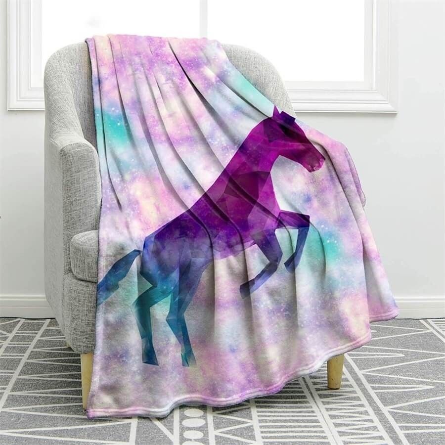 Unicorn Sherpa Fleece Blanket