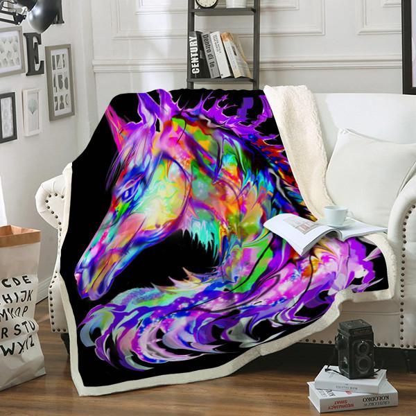 Unicorn Sherpa Fleece Blanket