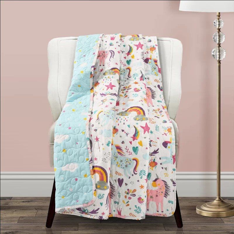 Unicorn Sherpa Fleece Blanket