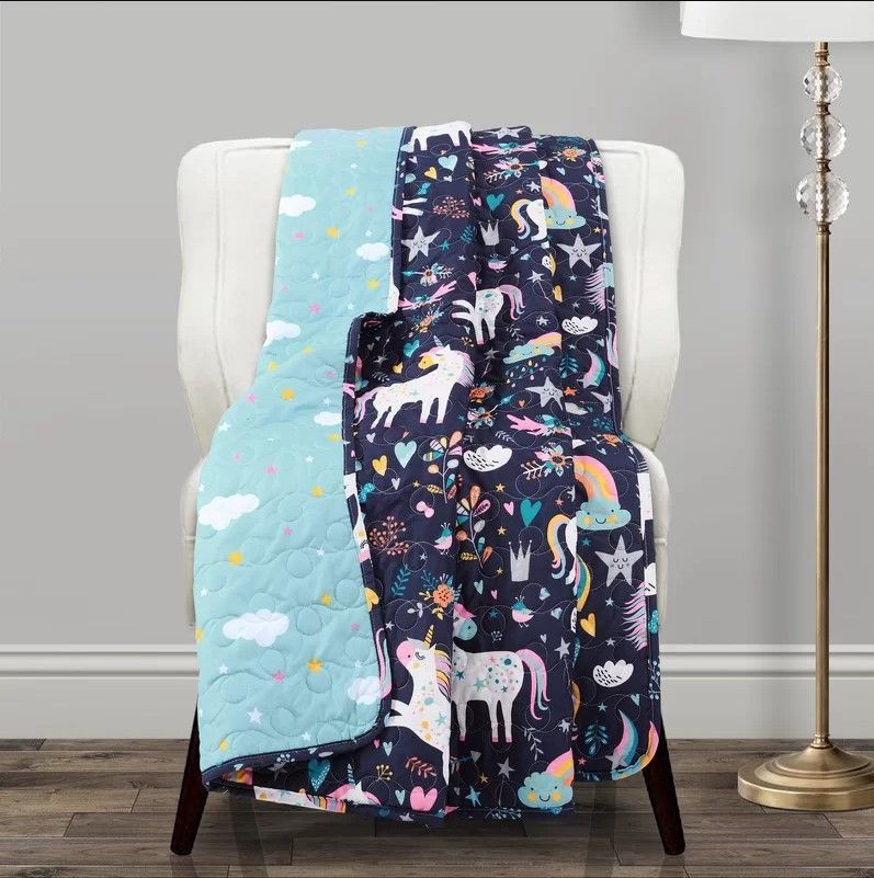 Unicorn Sherpa Fleece Blanket