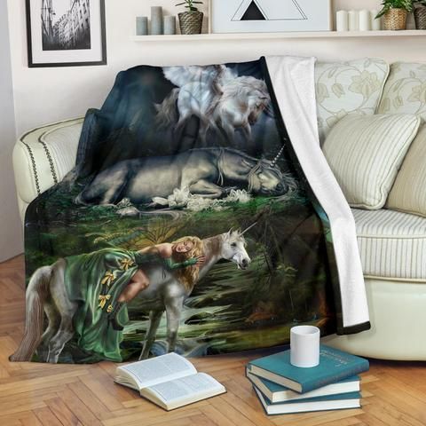 Unicorn Sherpa Fleece Blanket