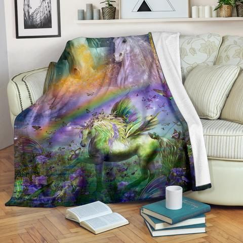 Unicorn Sherpa Fleece Blanket