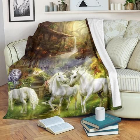 Unicorn Sherpa Fleece Blanket
