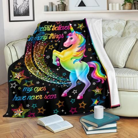 Unicorn Sherpa Fleece Blanket