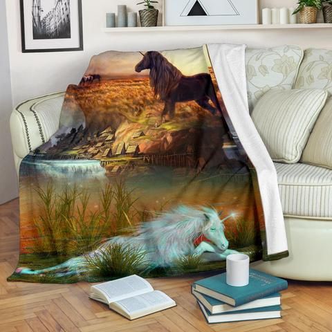Unicorn Sherpa Fleece Blanket