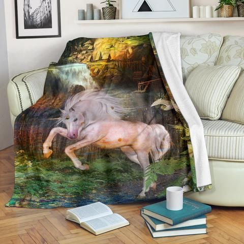Unicorn Sherpa Fleece Blanket