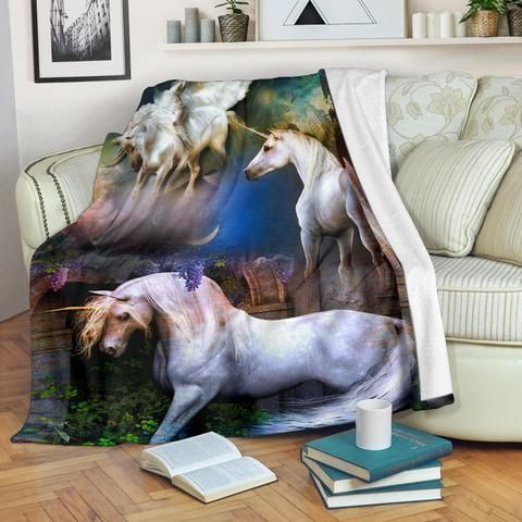 Unicorn Sherpa Fleece Blanket