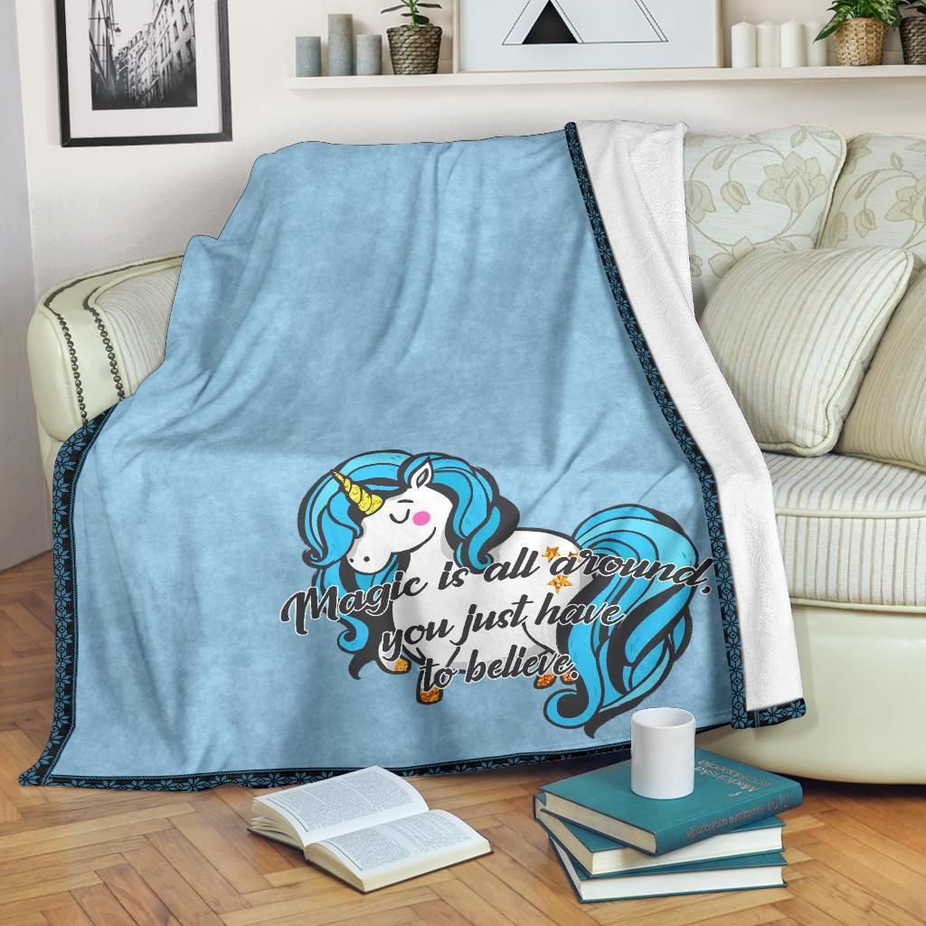 Unicorn Sherpa Fleece Blanket