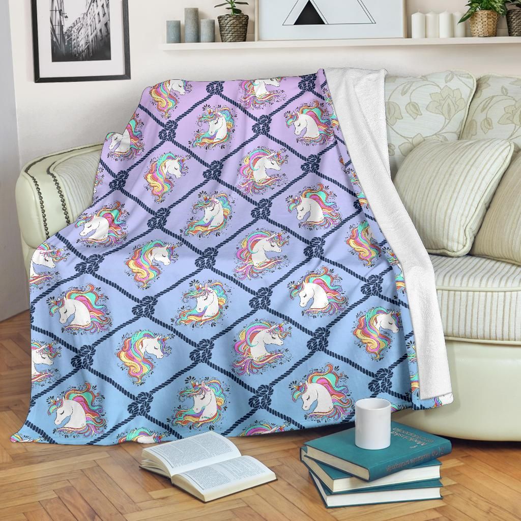 Unicorn Sherpa Fleece Blanket