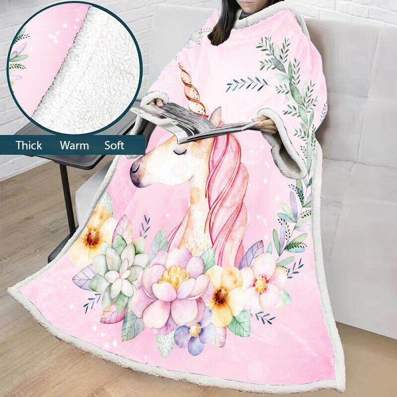 Unicorn Sherpa Fleece Blanket