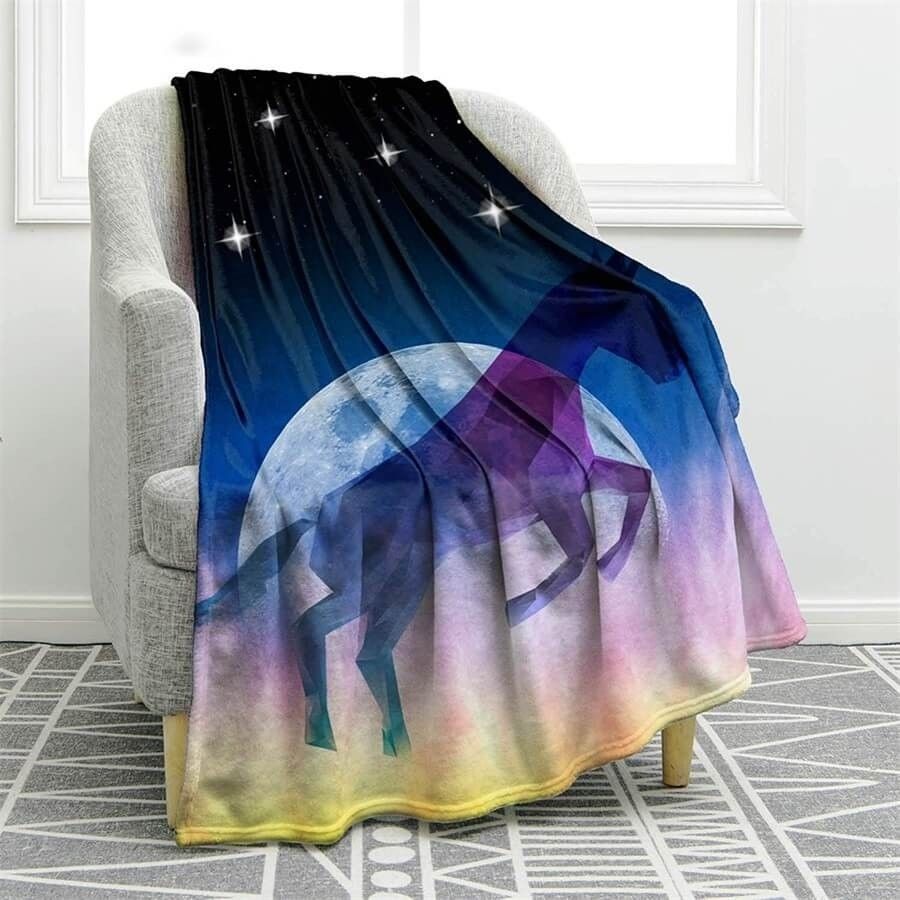 Unicorn Sherpa Fleece Blanket