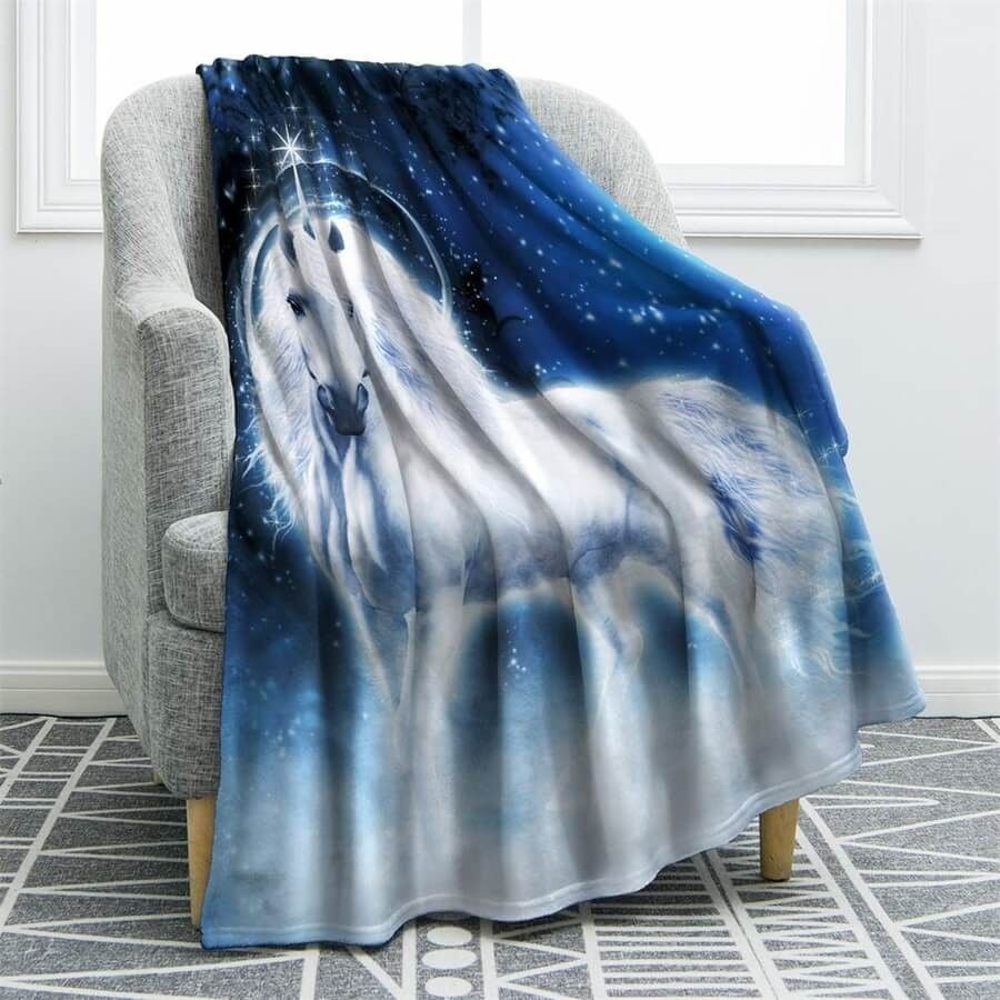 Unicorn Sherpa Fleece Blanket