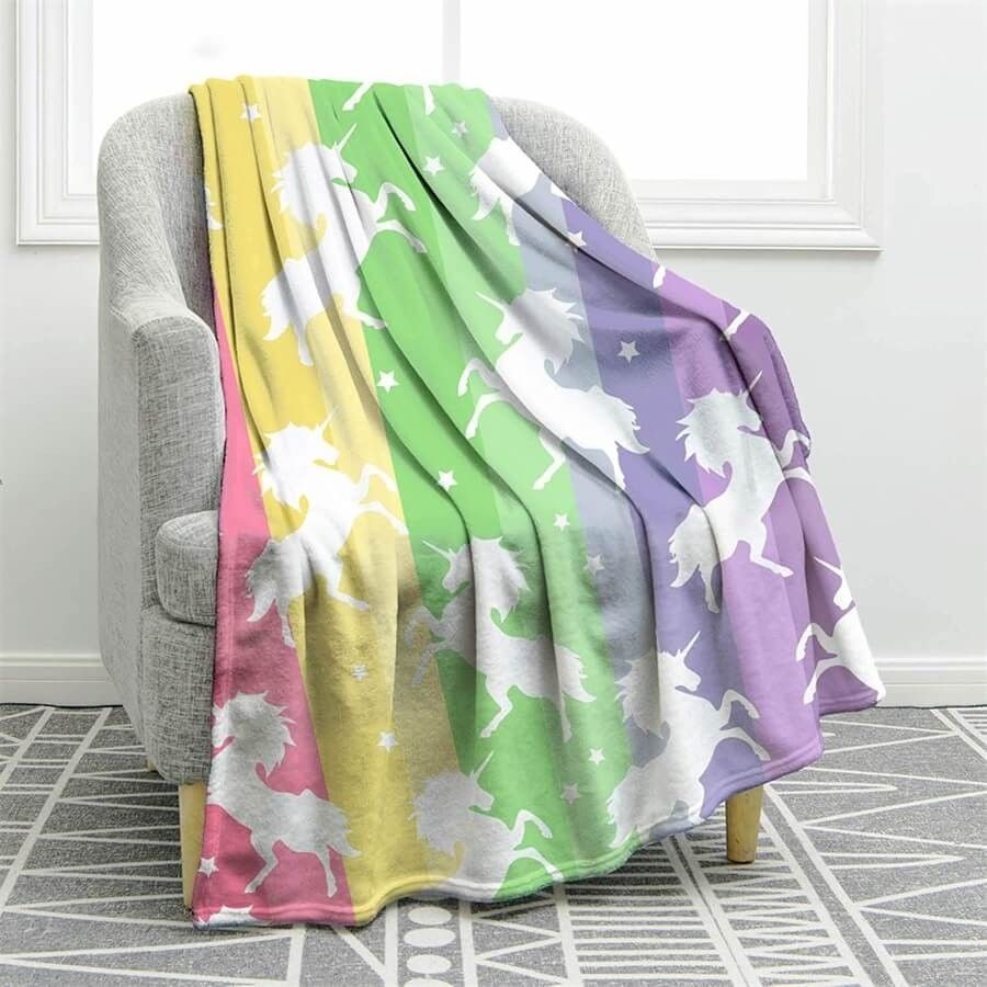 Unicorn Sherpa Fleece Blanket