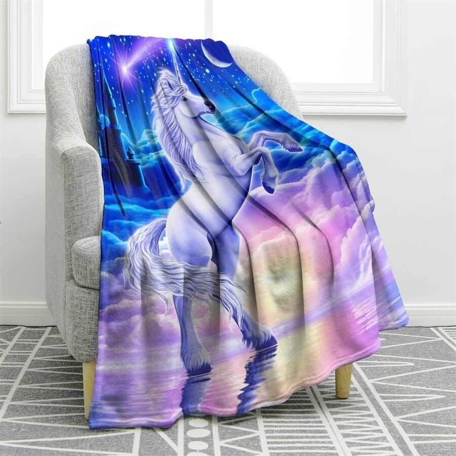 Unicorn Sherpa Fleece Blanket