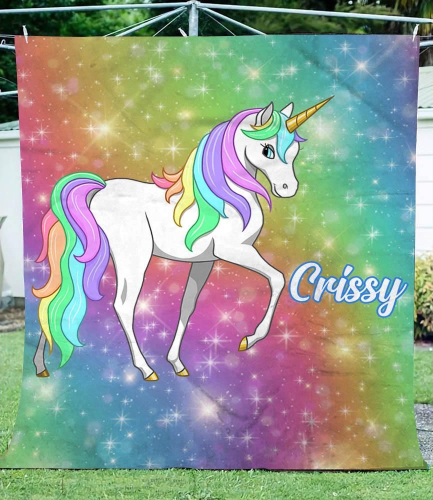 Unicorn Sherpa Fleece Blanket