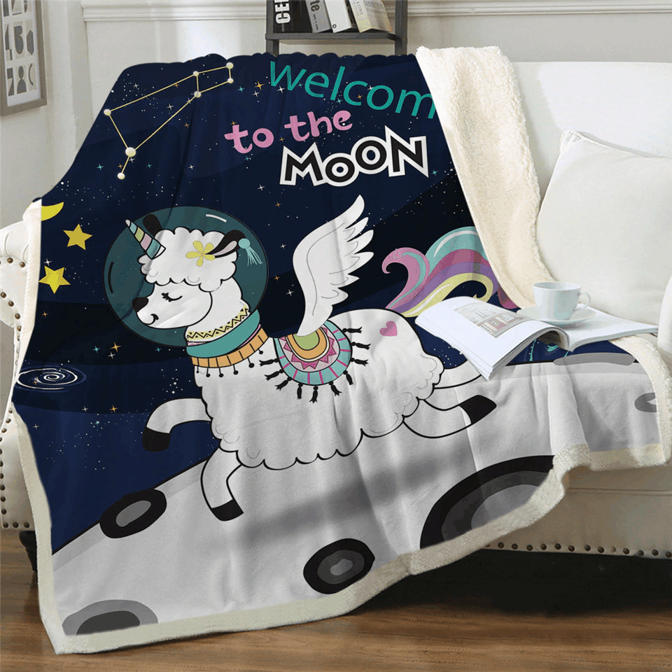 Unicorn Sherpa Fleece Blanket