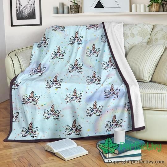 Unicorn Sherpa Fleece Blanket