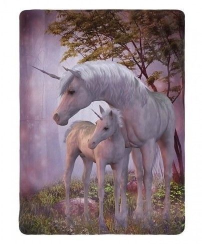 Unicorn Sherpa Fleece Blanket