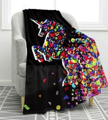 Unicorn Sherpa Fleece Blanket