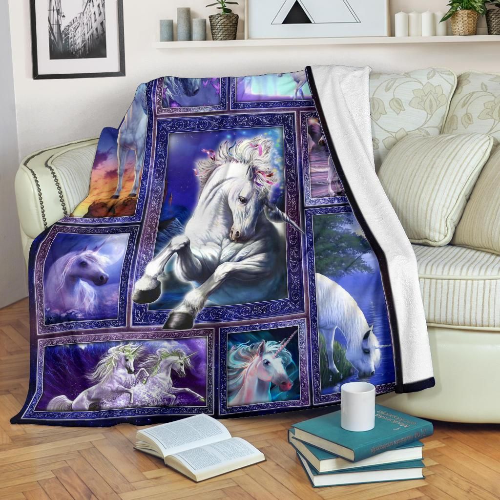 Unicorn Sherpa Fleece Blanket