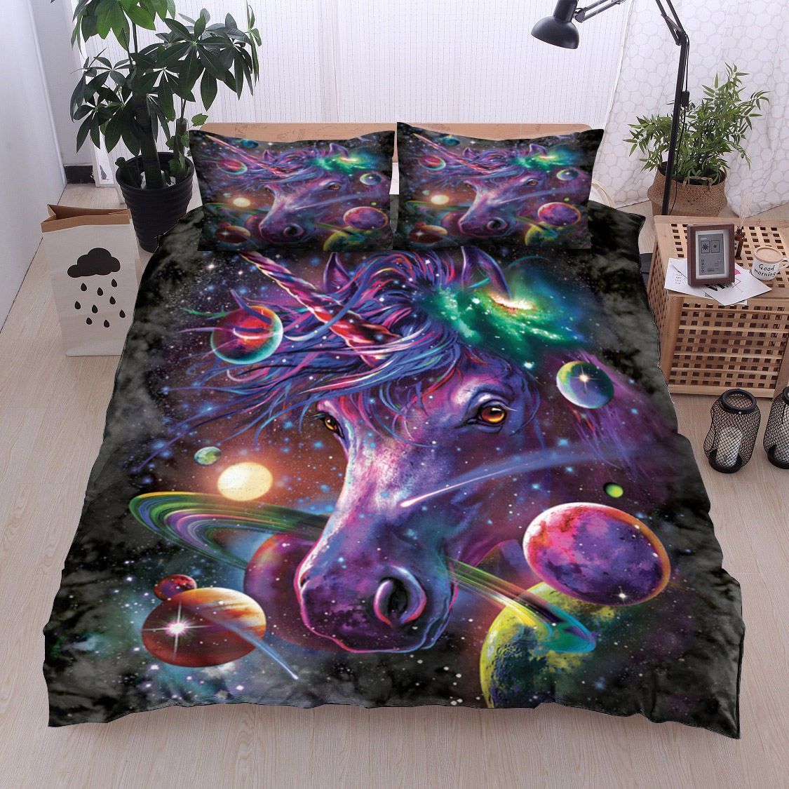 Unicorn Cosmos Bedding Set