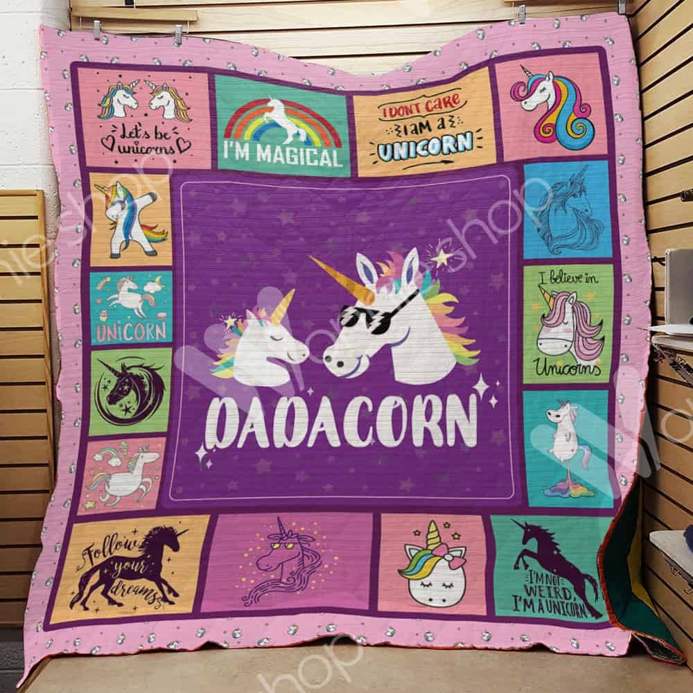 Unicorn Dad Quilt Blanket DHC1102484TD