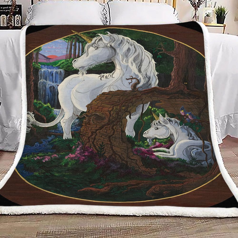 Unicorn Sherpa Fleece Blanket