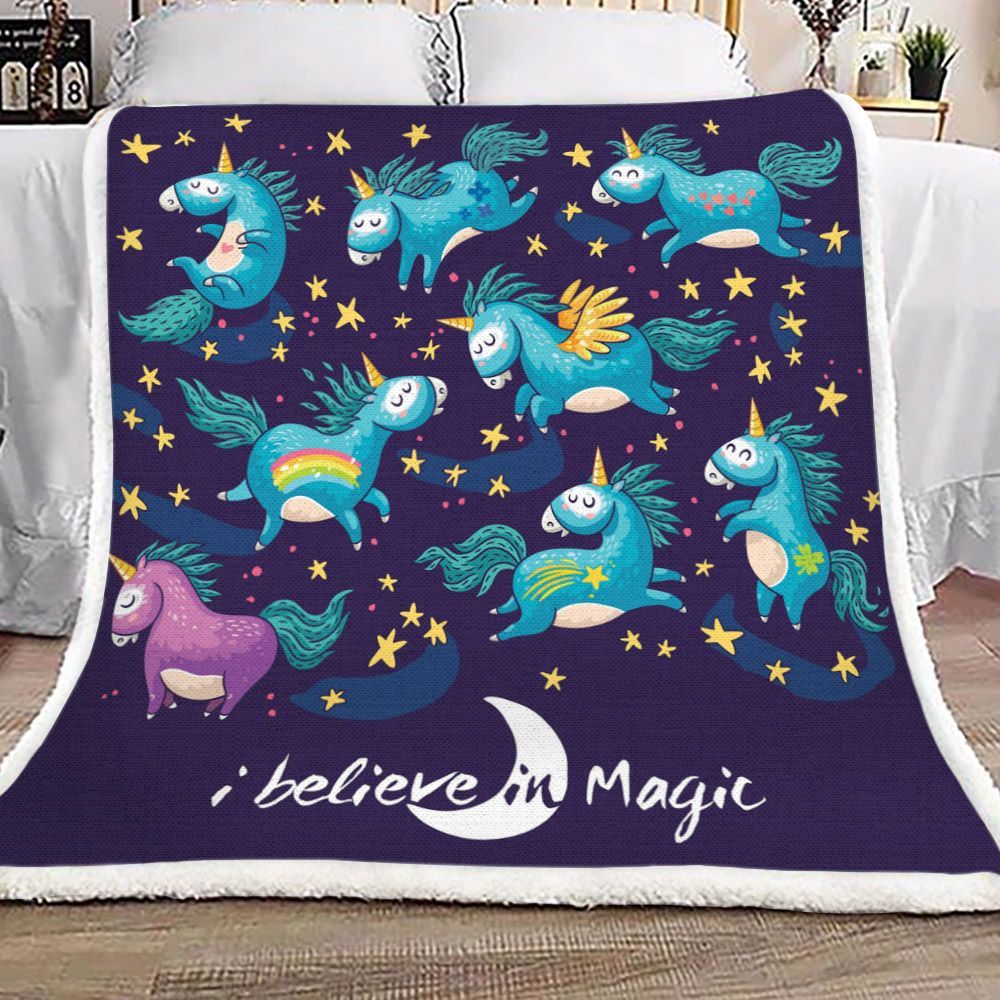 Unicorn Sherpa Fleece Blanket
