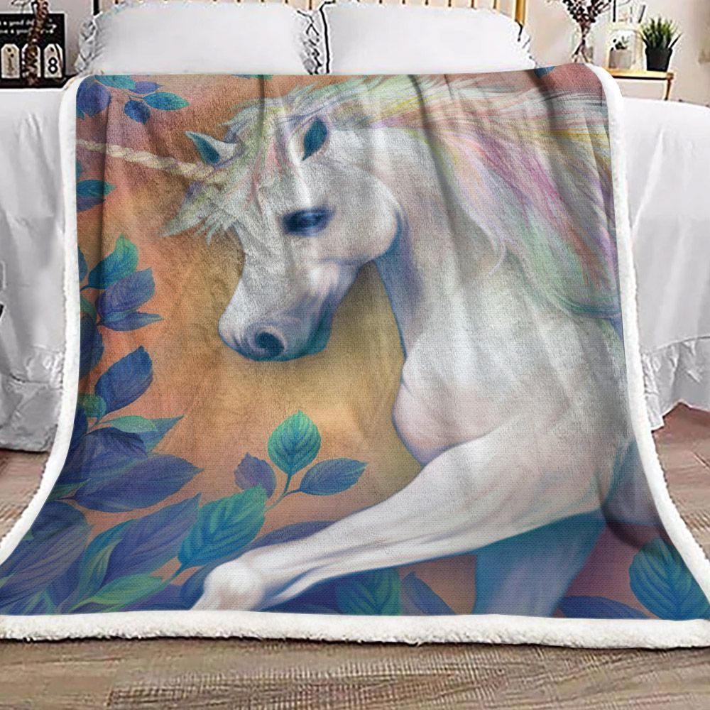 Unicorn Sherpa Fleece Blanket