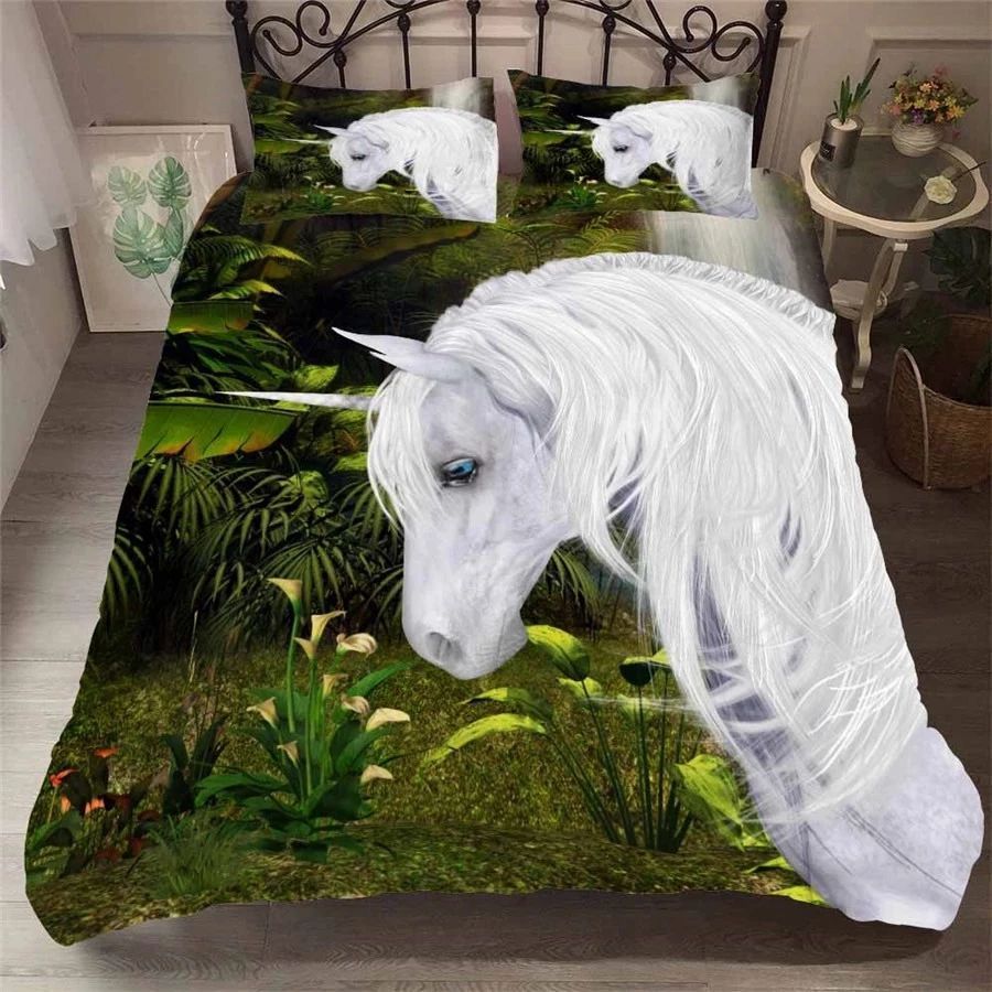 Unicorn Deep In Thought Bedding Set