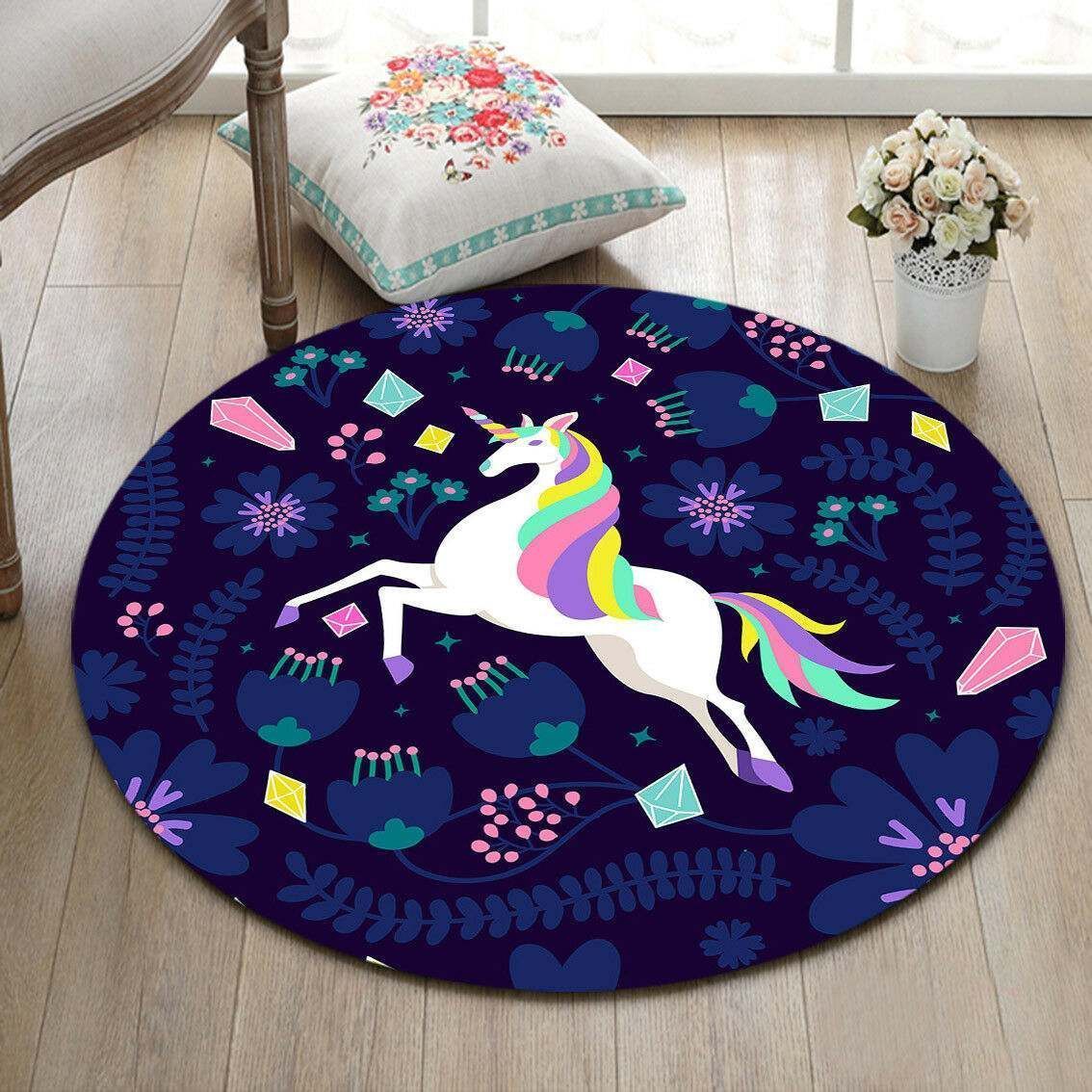 Unicorn Round Carpet