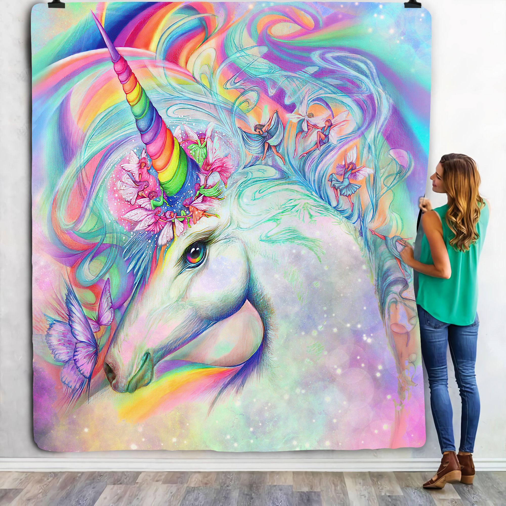Unicorn Diamond Fleece Blanket