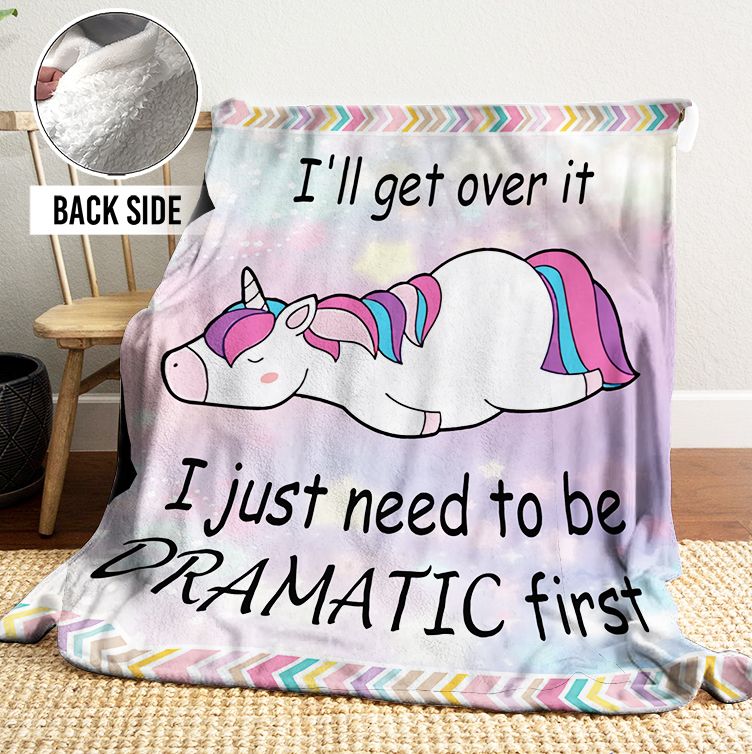 Unicorn Sherpa Fleece Blanket
