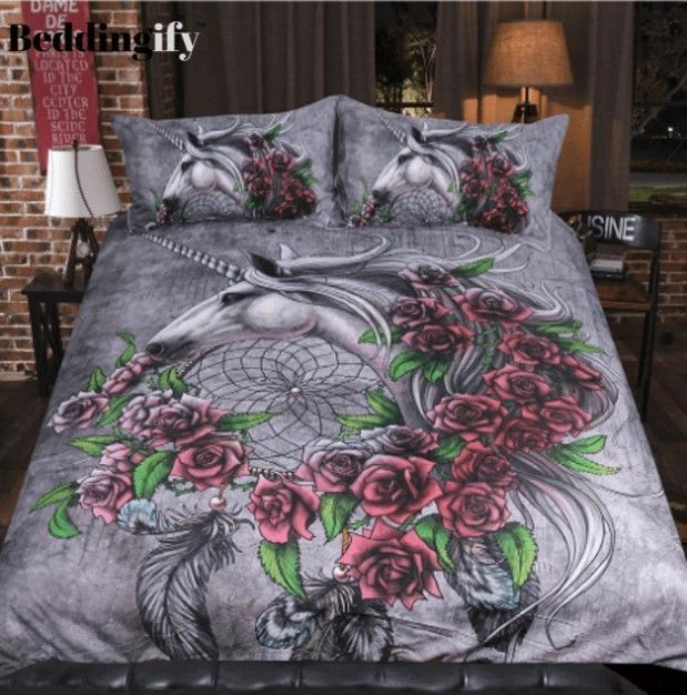 Unicorn Dreamcatcher Art Bedding Set