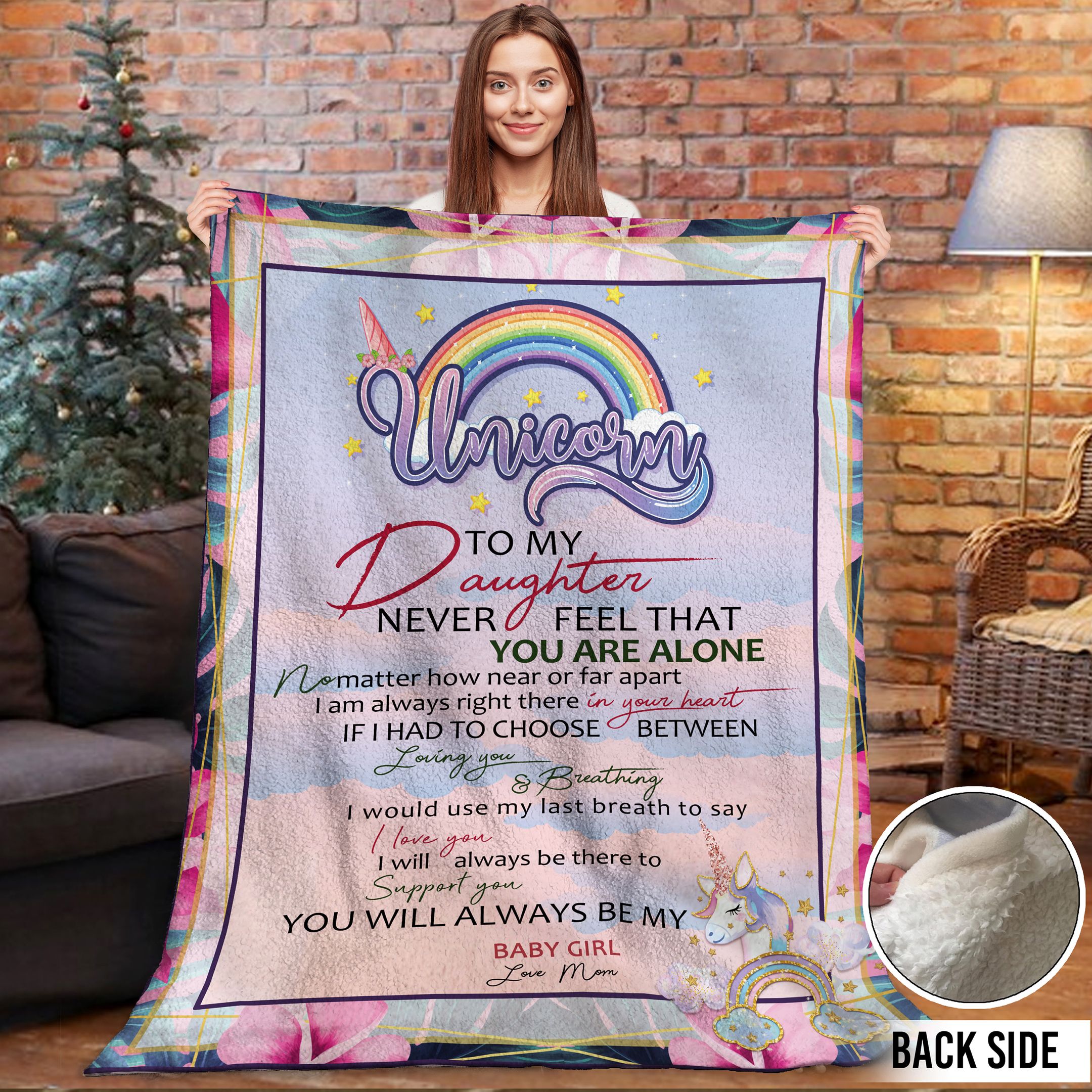 Unicorn Sherpa Fleece Blanket