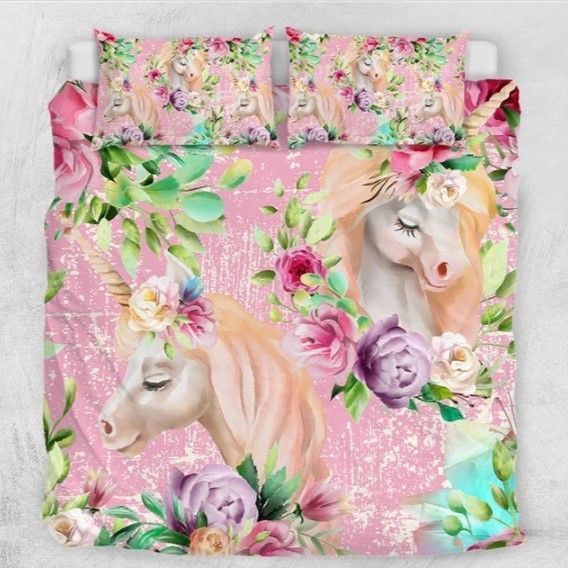 Unicorn Flower Bedding Set