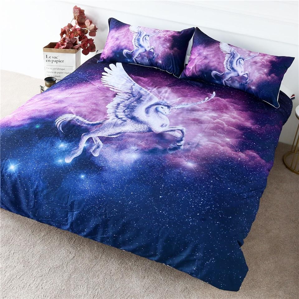 Unicorn Flying Horse Bedding Set