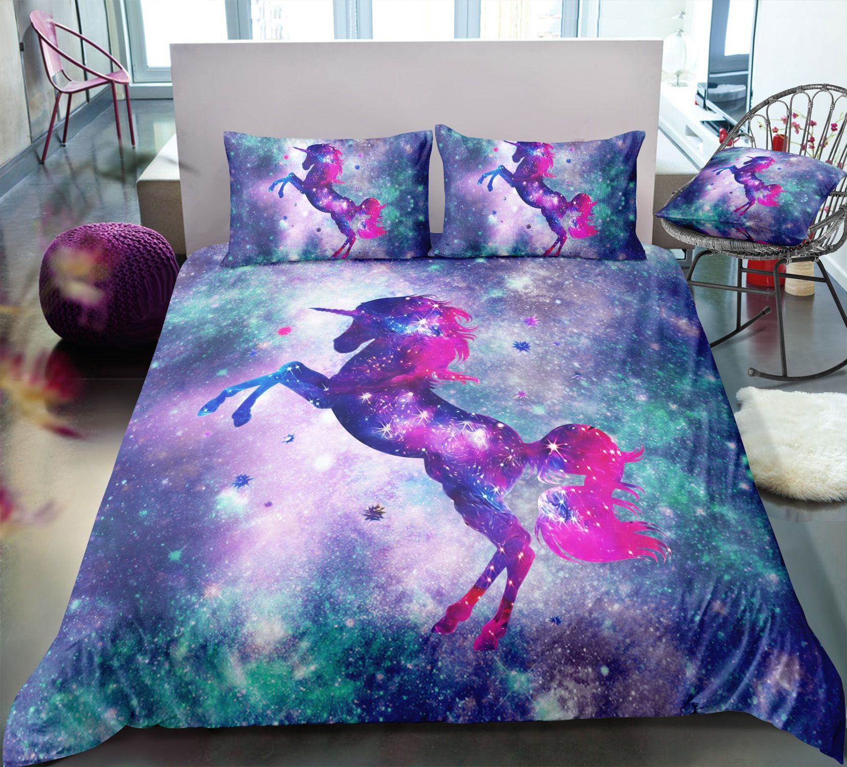 Unicorn Galaxy Bedding Set