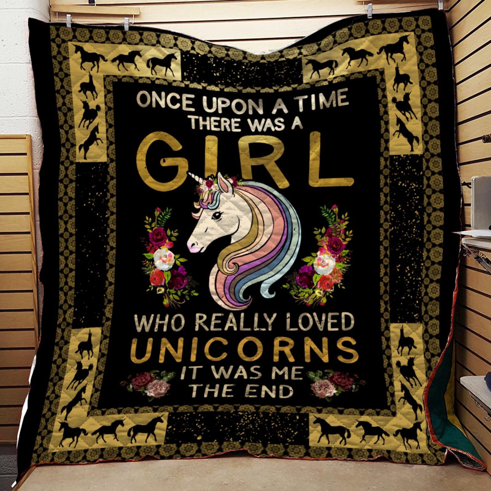 Unicorn Girl Quilt Blanket Blanket Dhc191265Vt