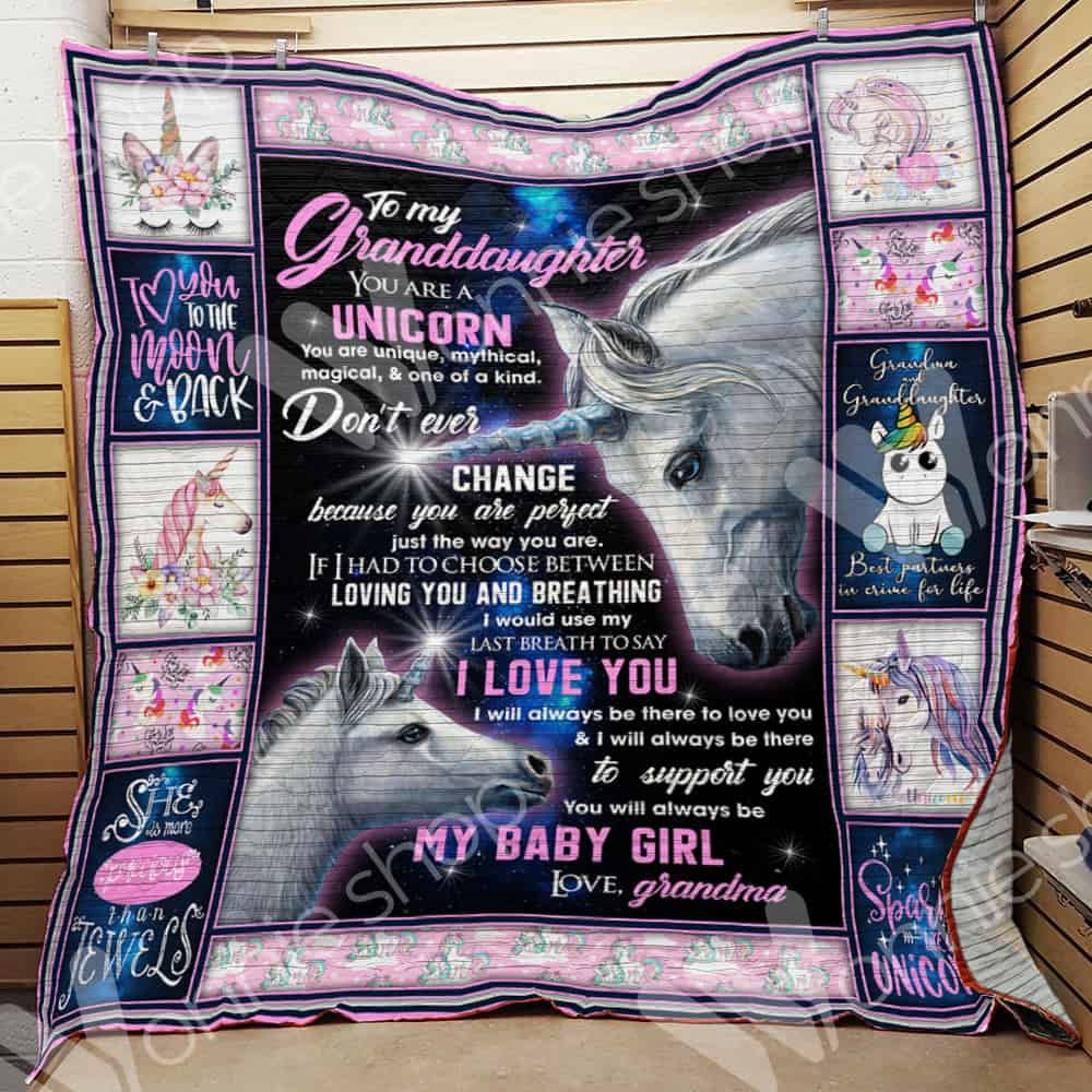 Unicorn Granddaughter Quilt Blanket DHC0102442TD