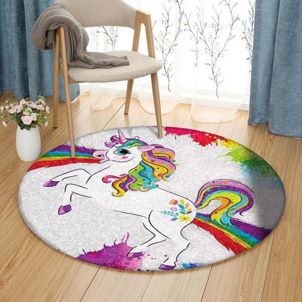Unicorn Round Carpet