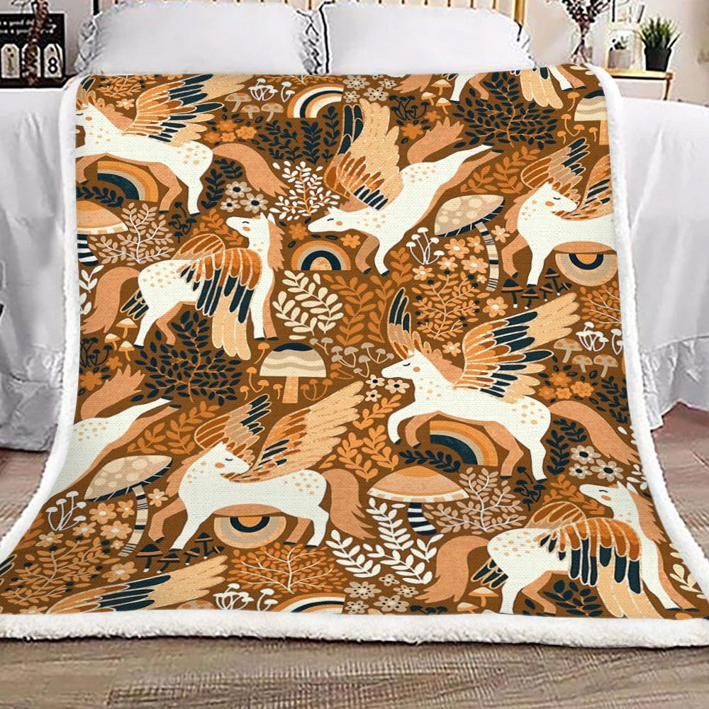 Unicorn Sherpa Fleece Blanket