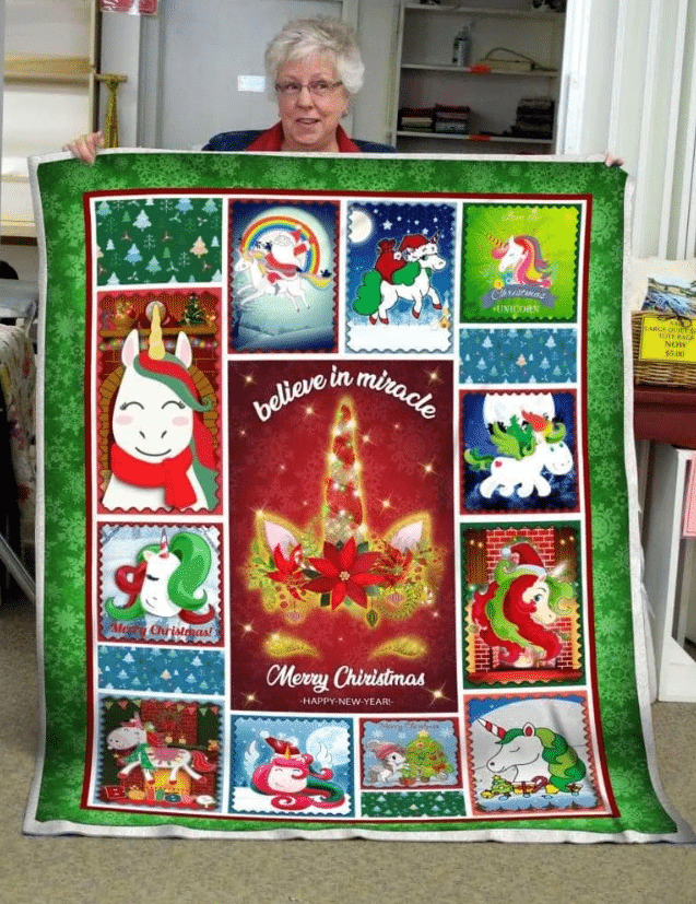 Unicorn Holiday Quilt Blanket DHC3112632TD